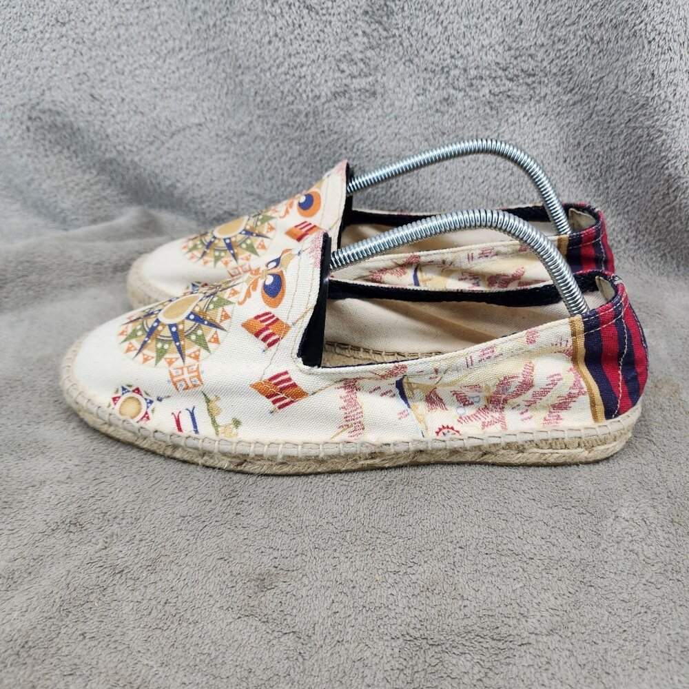 Manebi Shoes Womens Size 10.5 Mariano Rubinacci White Canvas Espadrilles *Read*